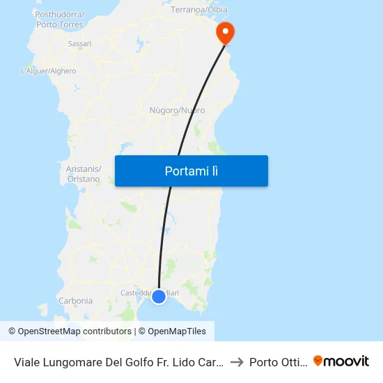 Viale Lungomare Del Golfo Fr. Lido Carabinieri to Porto Ottiolu map