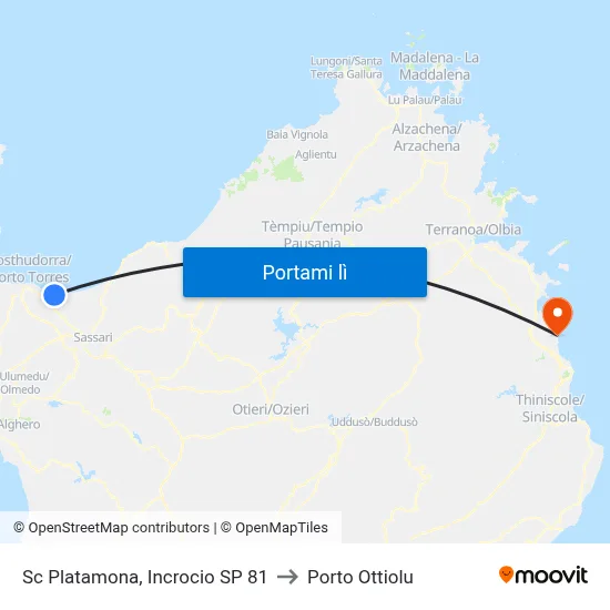 Sc Platamona, Incrocio SP 81 to Porto Ottiolu map