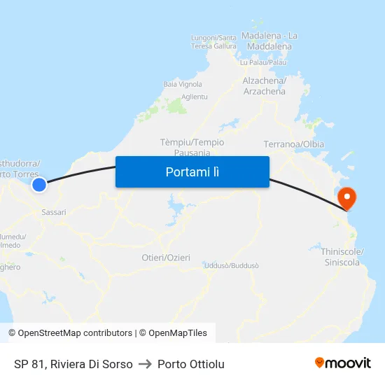 SP 81, Riviera Di Sorso to Porto Ottiolu map