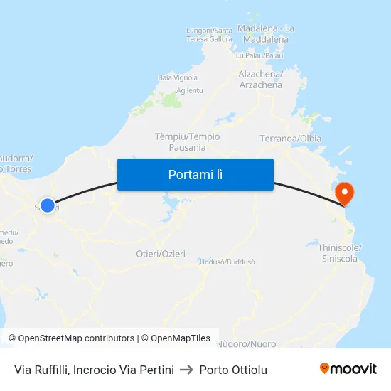 Via Ruffilli, Incrocio Via Pertini to Porto Ottiolu map