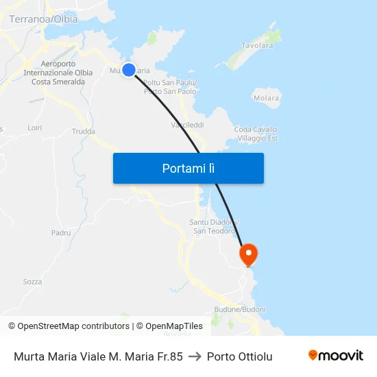 Murta Maria Viale M. Maria Fr.85 to Porto Ottiolu map