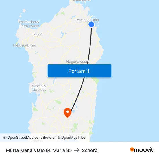 Murta Maria Viale M. Maria 85 to Senorbì map