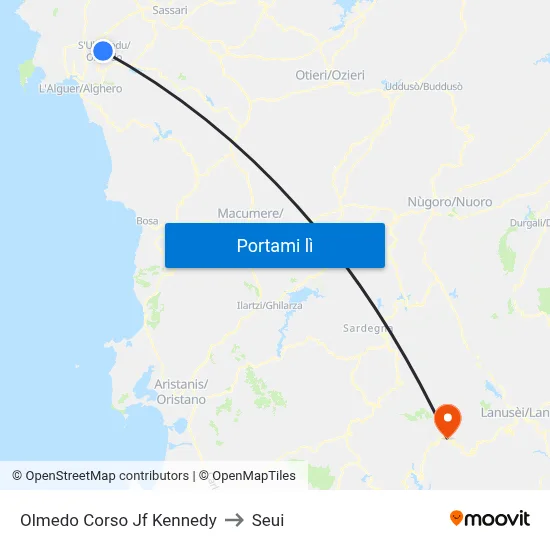 Olmedo Corso Jf Kennedy to Seui map