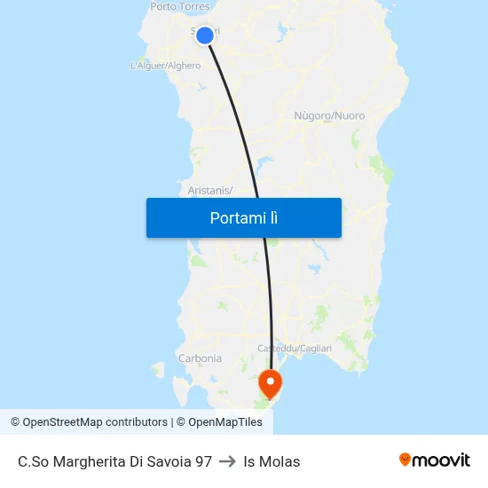 C.So Margherita Di Savoia 97 to Is Molas map