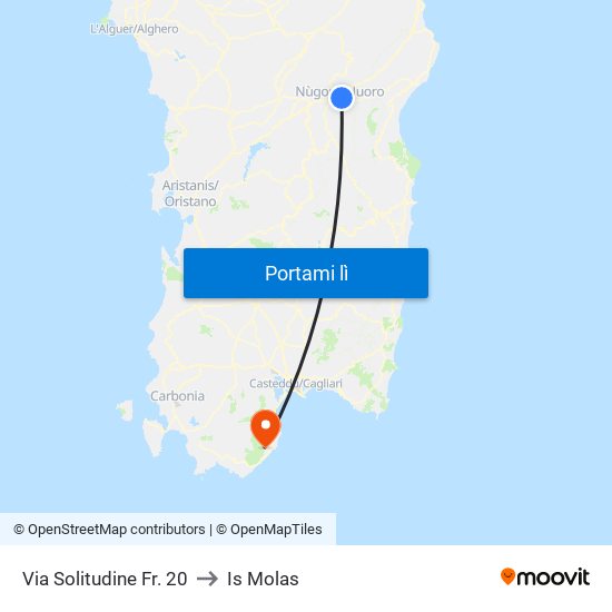 Via Solitudine Fr. 20 to Is Molas map