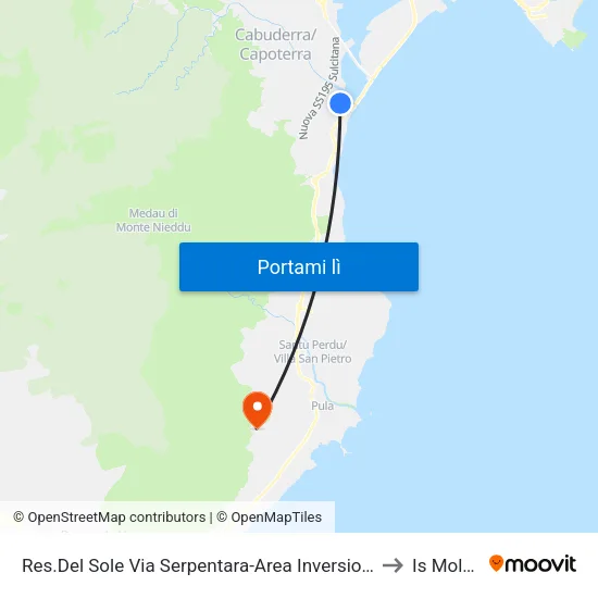 Res.Del Sole Via Serpentara-Area Inversione to Is Molas map
