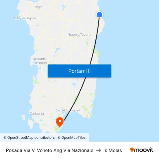 Posada Via V. Veneto Ang Via Nazionale to Is Molas map