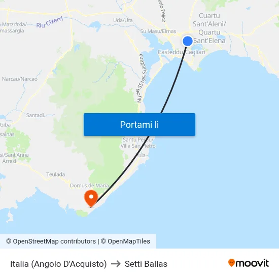 Italia (Angolo D'Acquisto) to Setti Ballas map