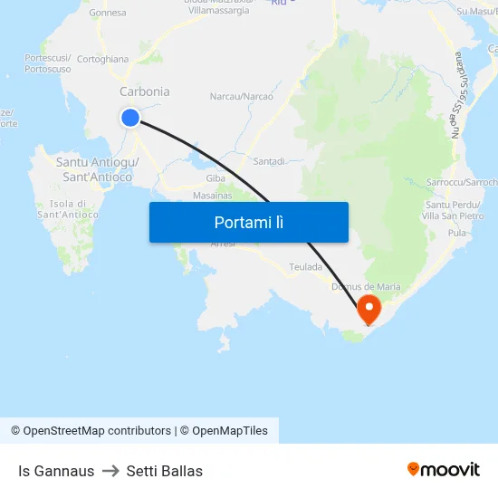 Is Gannaus to Setti Ballas map