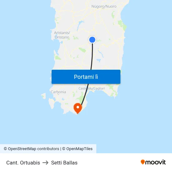 Cant. Ortuabis to Setti Ballas map