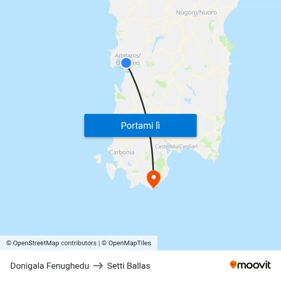Donigala Fenughedu to Setti Ballas map