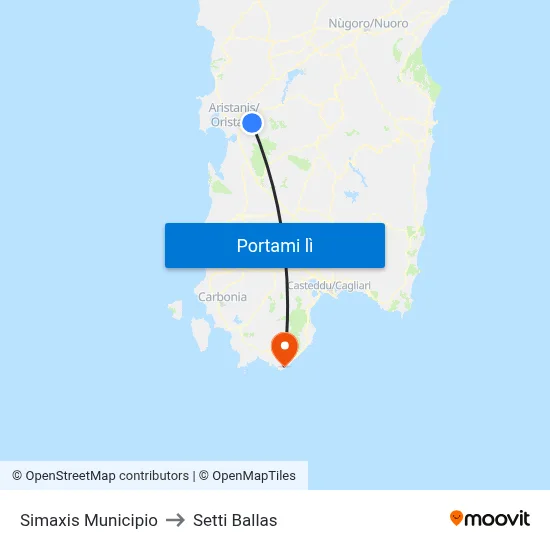 Simaxis Municipio to Setti Ballas map