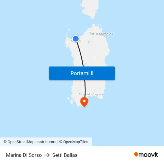 Marina Di Sorso to Setti Ballas map