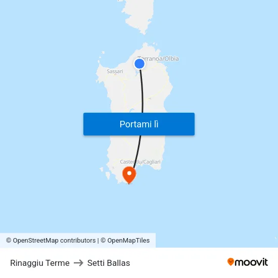Rinaggiu Terme to Setti Ballas map