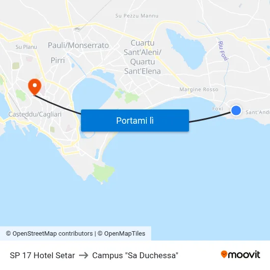 SP 17 Hotel Setar to Campus "Sa Duchessa" map