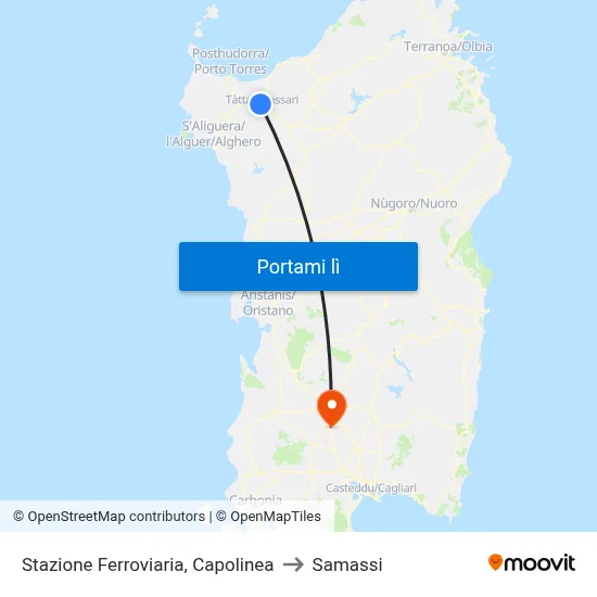 Stazione Ferroviaria, Capolinea to Samassi map