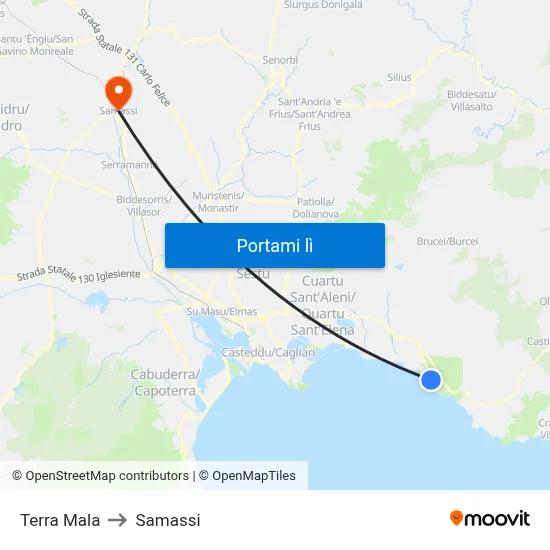 Terra Mala to Samassi map