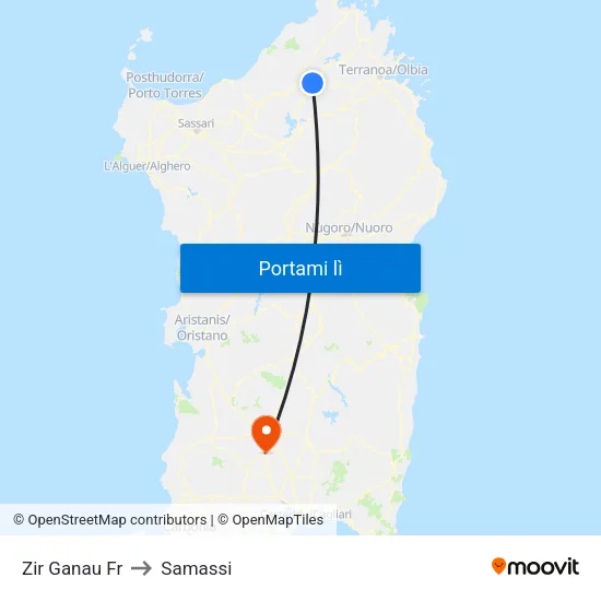 Zir Ganau Fr to Samassi map