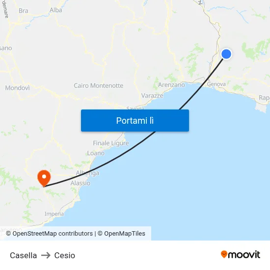 Casella to Cesio map