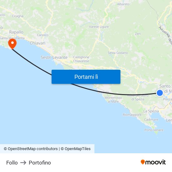 Follo to Portofino map