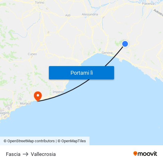 Fascia to Vallecrosia map