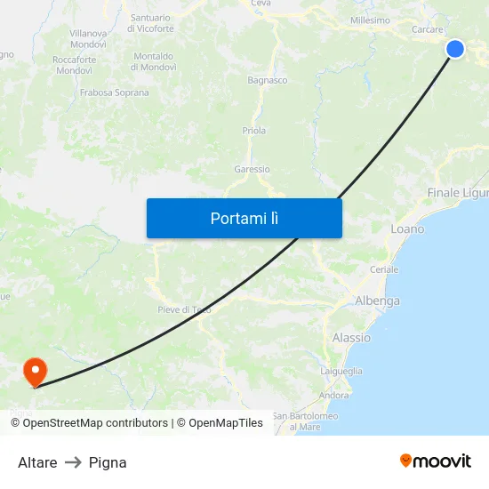 Altare to Pigna map