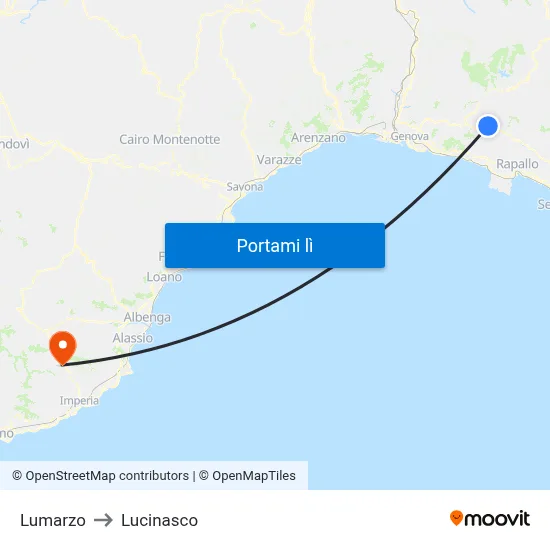 Lumarzo to Lucinasco map
