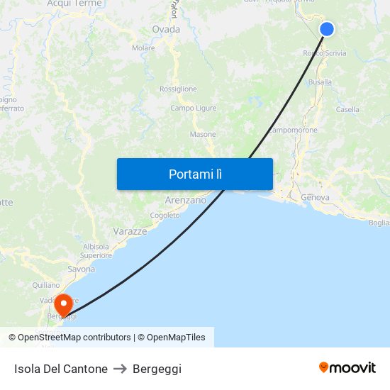 Isola Del Cantone to Bergeggi map