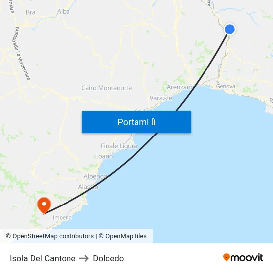 Isola Del Cantone to Dolcedo map