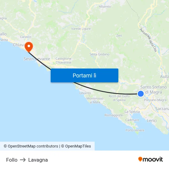 Follo to Lavagna map