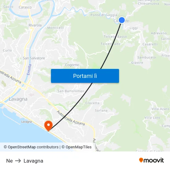 Ne to Lavagna map