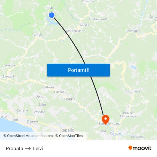 Propata to Leivi map