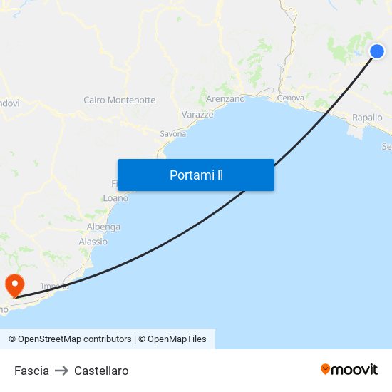 Fascia to Castellaro map