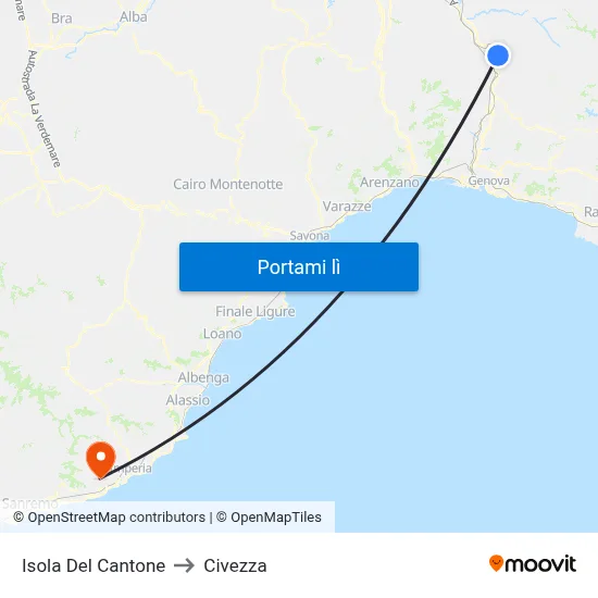 Isola Del Cantone to Civezza map