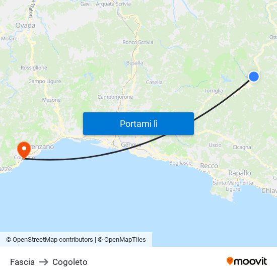 Fascia to Cogoleto map