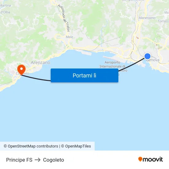 Principe FS to Cogoleto map
