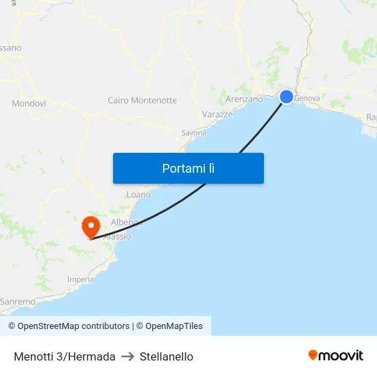 Menotti 3/Hermada to Stellanello map