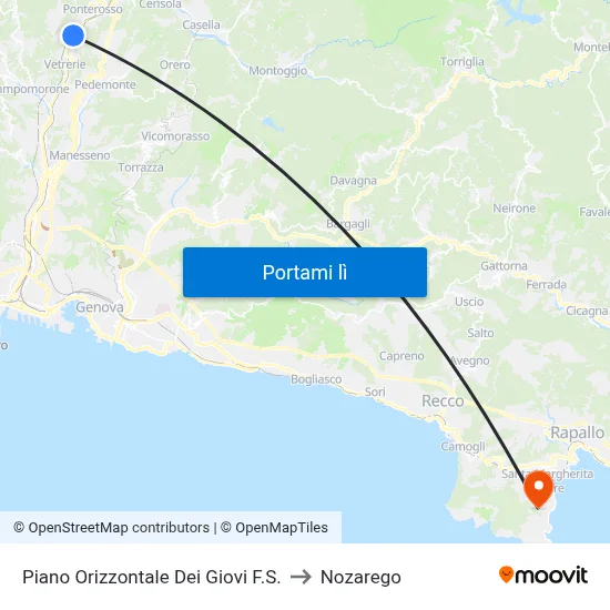 Piano Orizzontale Dei Giovi F.S. to Nozarego map