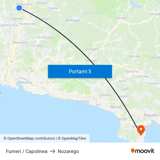 Fumeri / Capolinea to Nozarego map