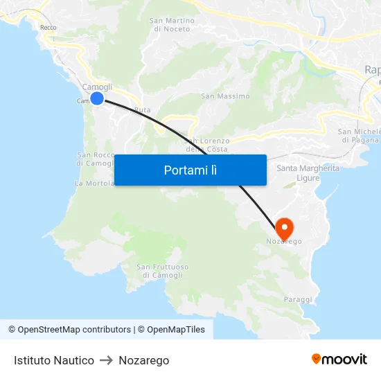 Istituto Nautico to Nozarego map