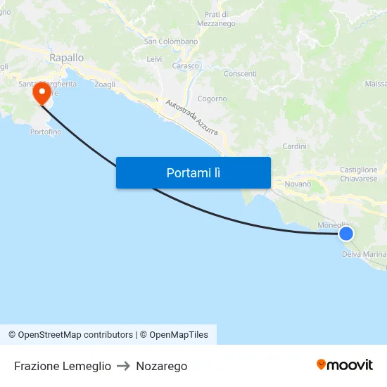 Frazione Lemeglio to Nozarego map
