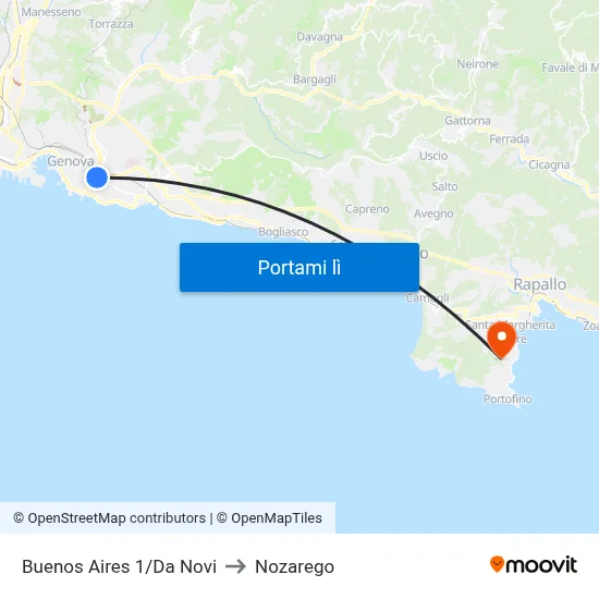Buenos Aires 1/Da Novi to Nozarego map