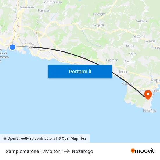 Sampierdarena 1/Molteni to Nozarego map