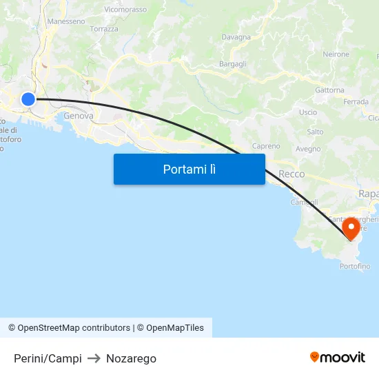 Perini/Campi to Nozarego map