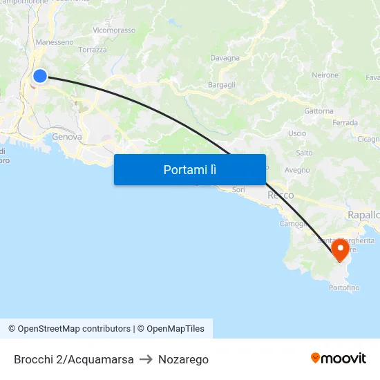 Brocchi 2/Acquamarsa to Nozarego map