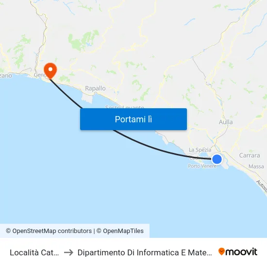 Località Catene to Dipartimento Di Informatica E Matematica map