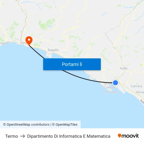 Termo to Dipartimento Di Informatica E Matematica map