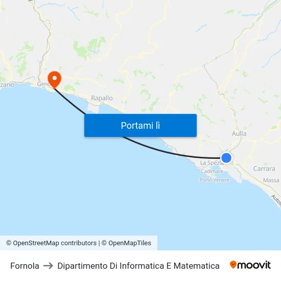 Fornola to Dipartimento Di Informatica E Matematica map