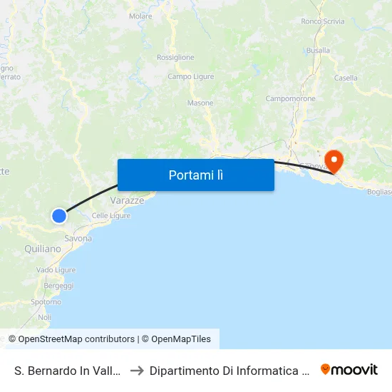 S. Bernardo In Valle - Chiesa to Dipartimento Di Informatica E Matematica map