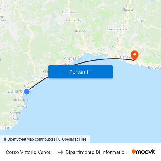 Corso Vittorio Veneto (Serenella) to Dipartimento Di Informatica E Matematica map